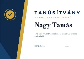 Oklevél minta: Tanúsítvány tanfolyamokhoz és cégeknek