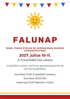 Plakátminta: Falunap plakát