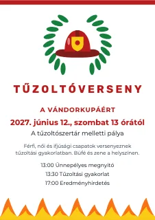 Plakátminta: Tűzoltóverseny plakát