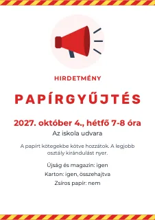 Plakátminta: Hirdetmény
