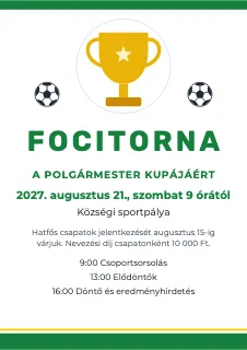 Plakátminta: Sportverseny plakát