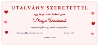 Ajándékutalvány minta: Utalvány szeretettel